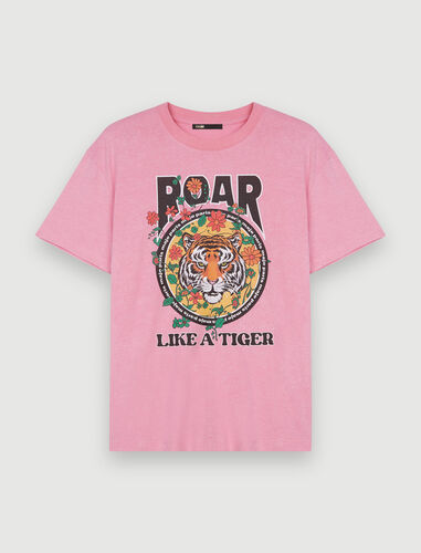 222TELLAIRE Tee shirt "Like a Tiger" rose