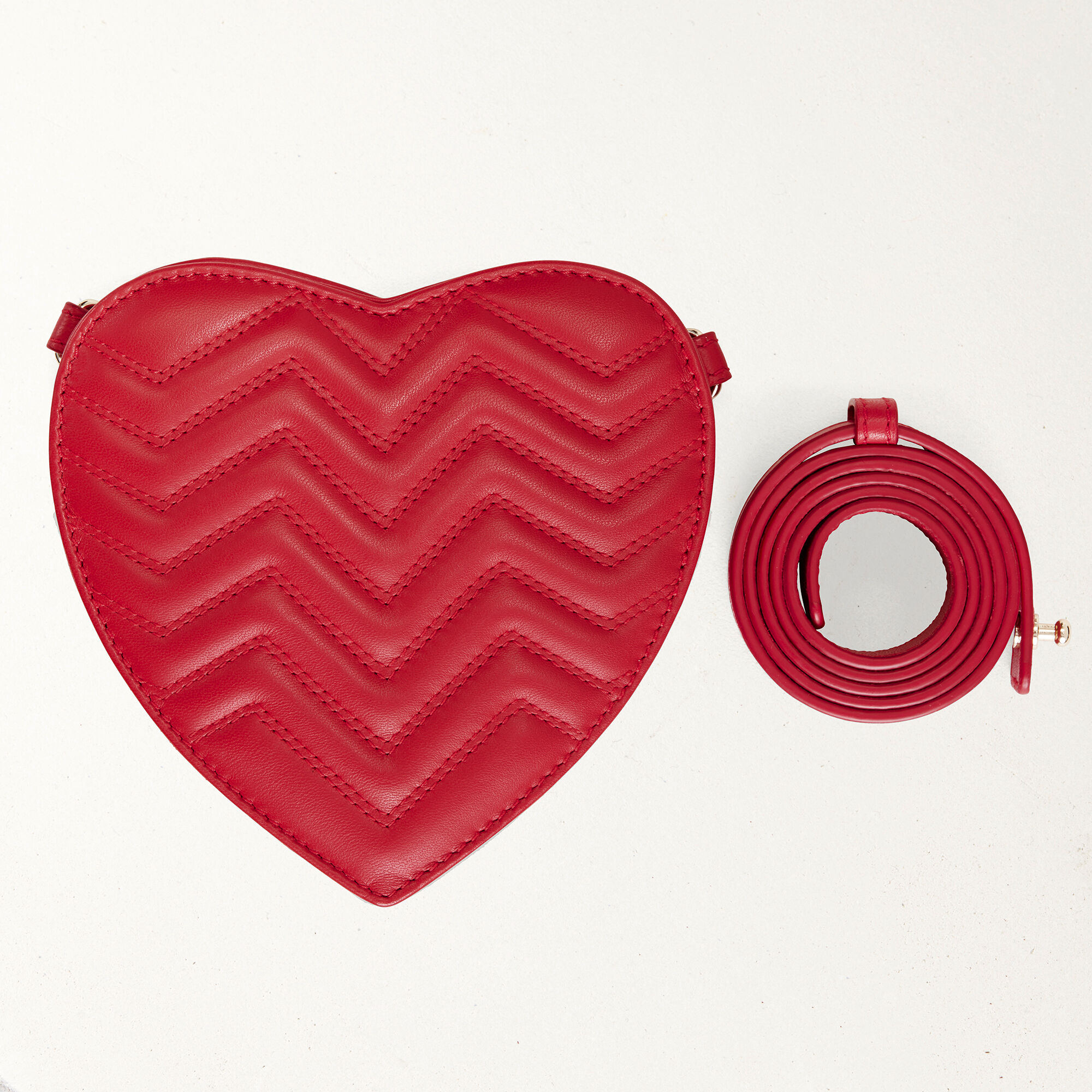 Besace c ur en cuir matelass Offline Products Maje