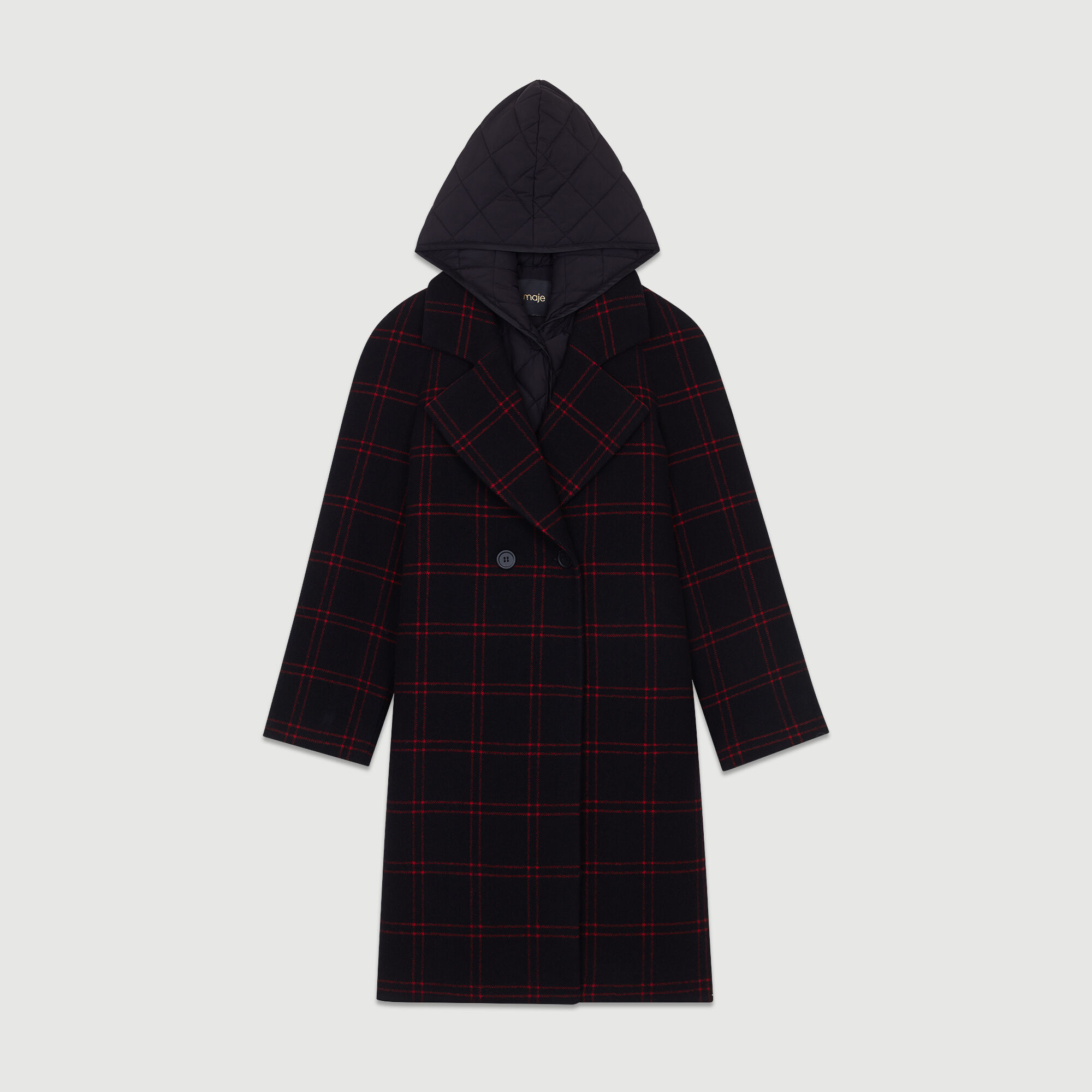 Maje deals manteau carreaux