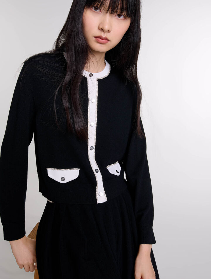 Cardigan avec détail de strass