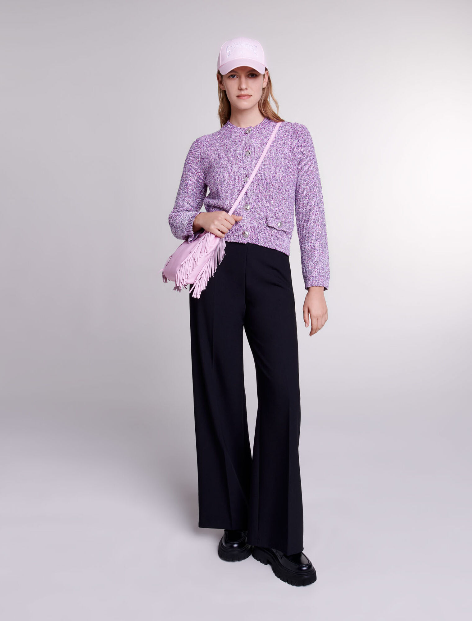 Cardigan en maille à sequins