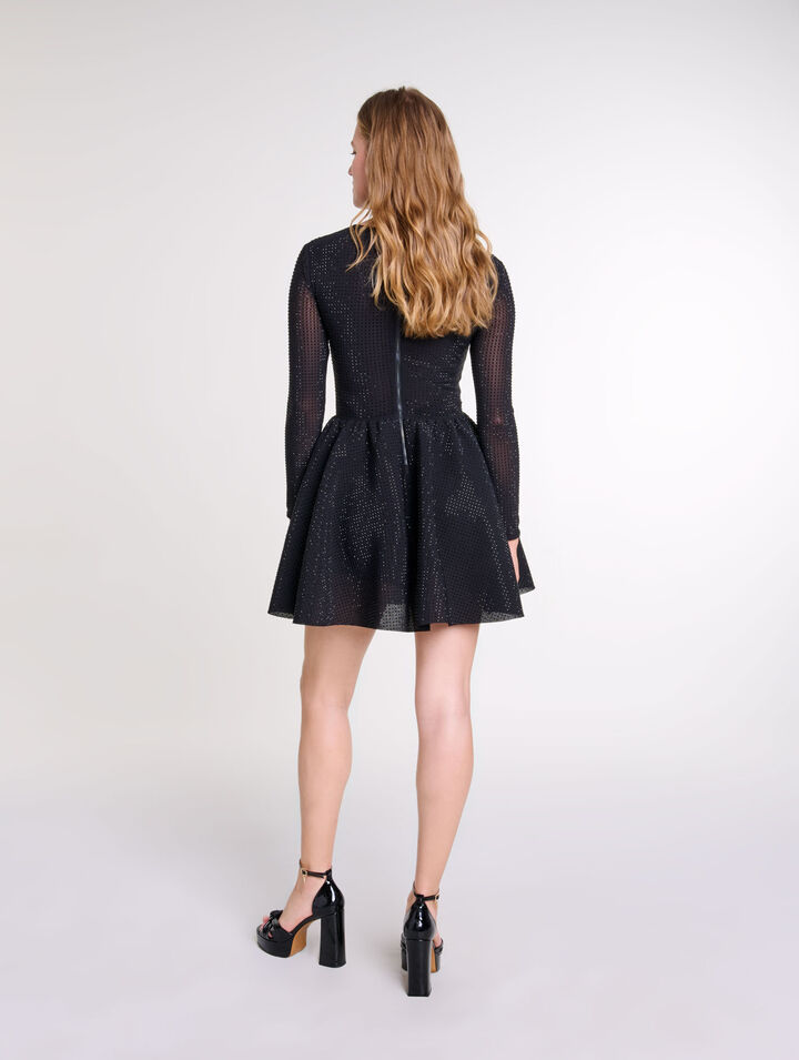Robe courte à strass