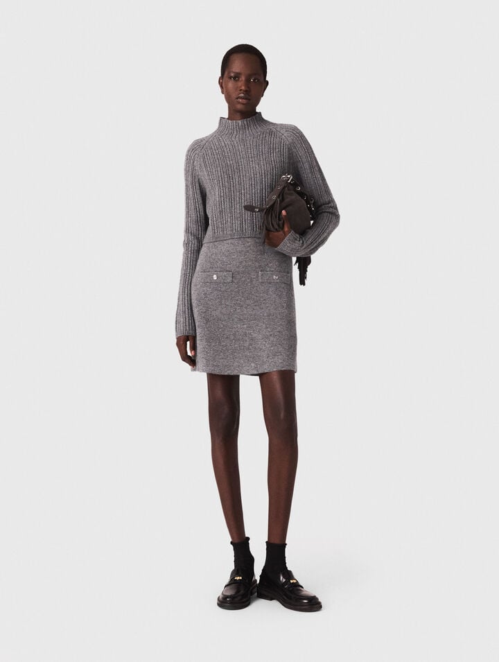 Robe en maille avec pull amovible 