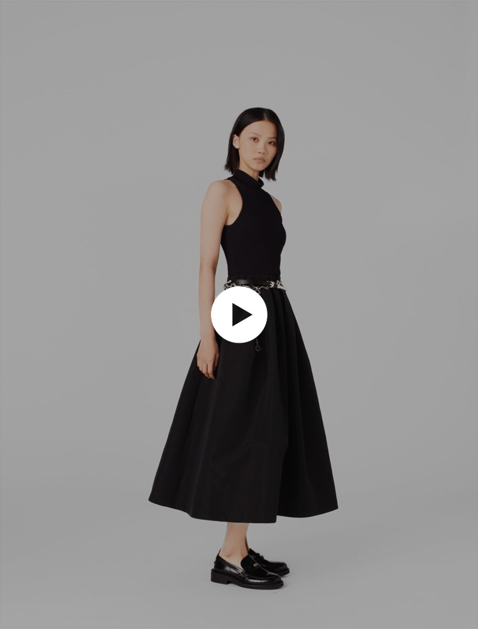 Robe bi-mati&egrave;re en taffetas