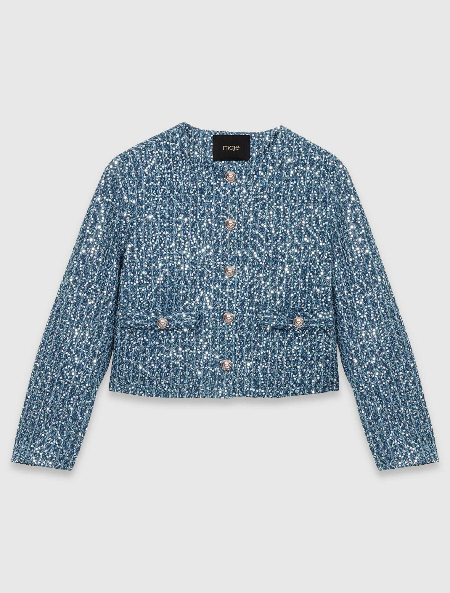 Veste en tweed ornée de sequins