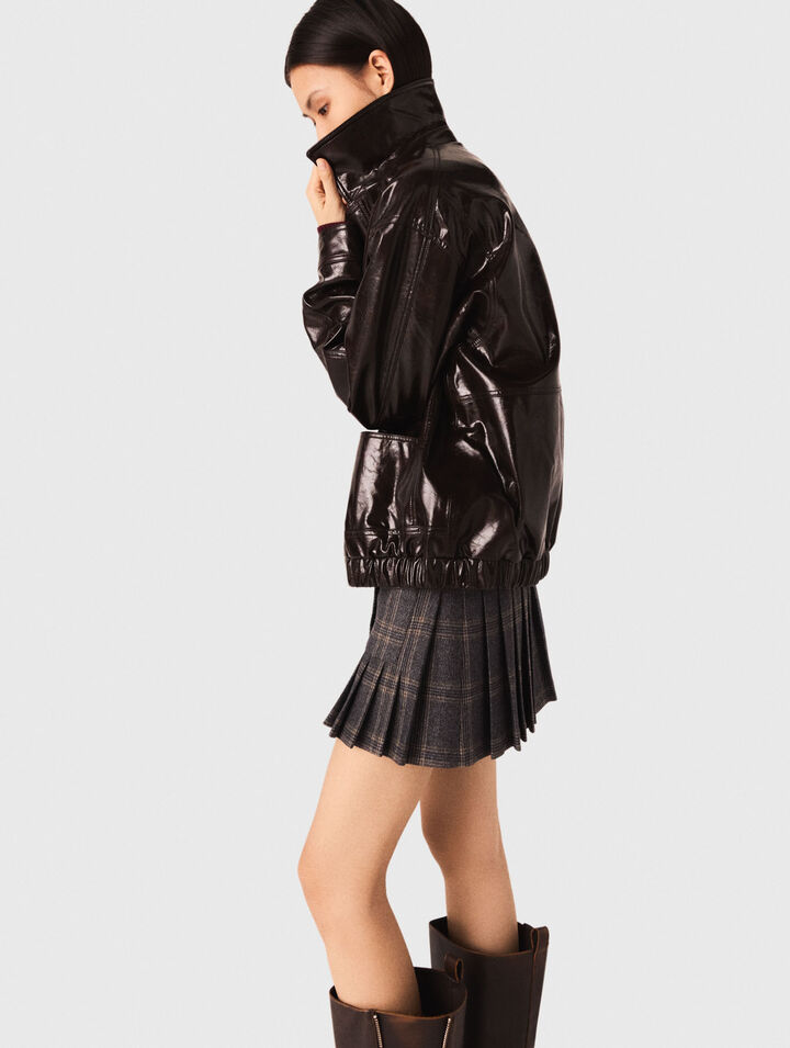 Veste simili cuir craquelé