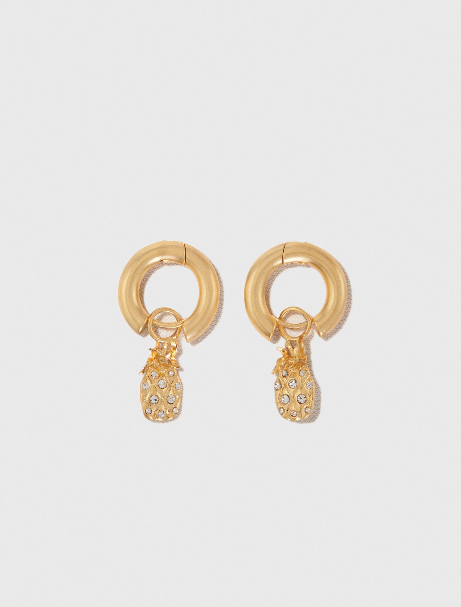 Mini créoles ananas à strass