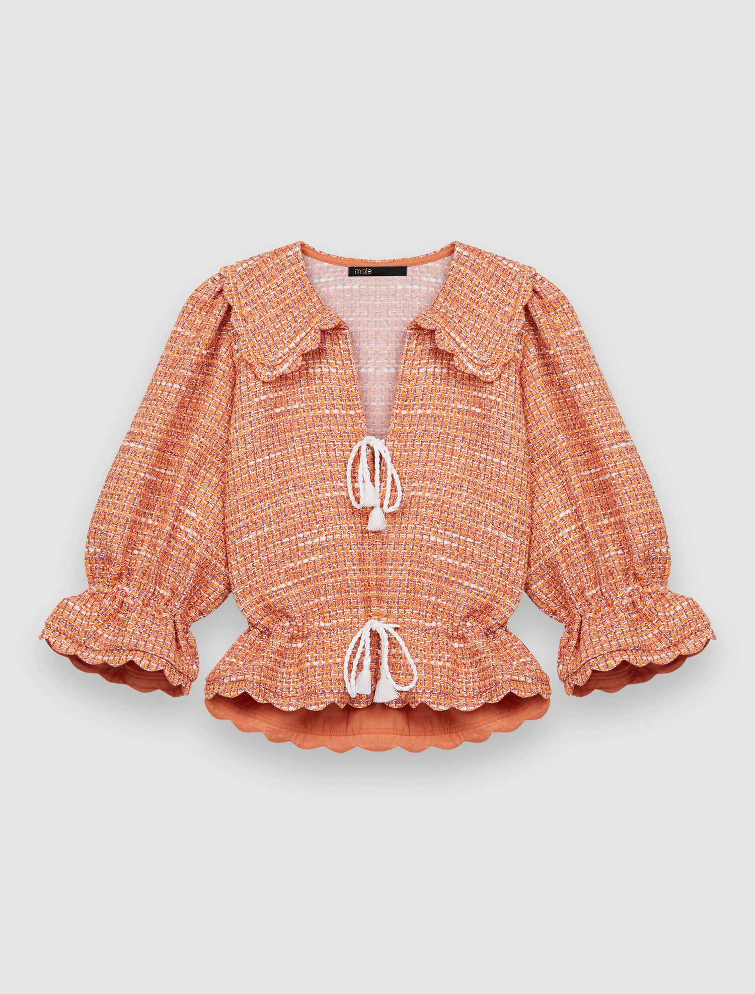 Petite veste en tweed à croquets