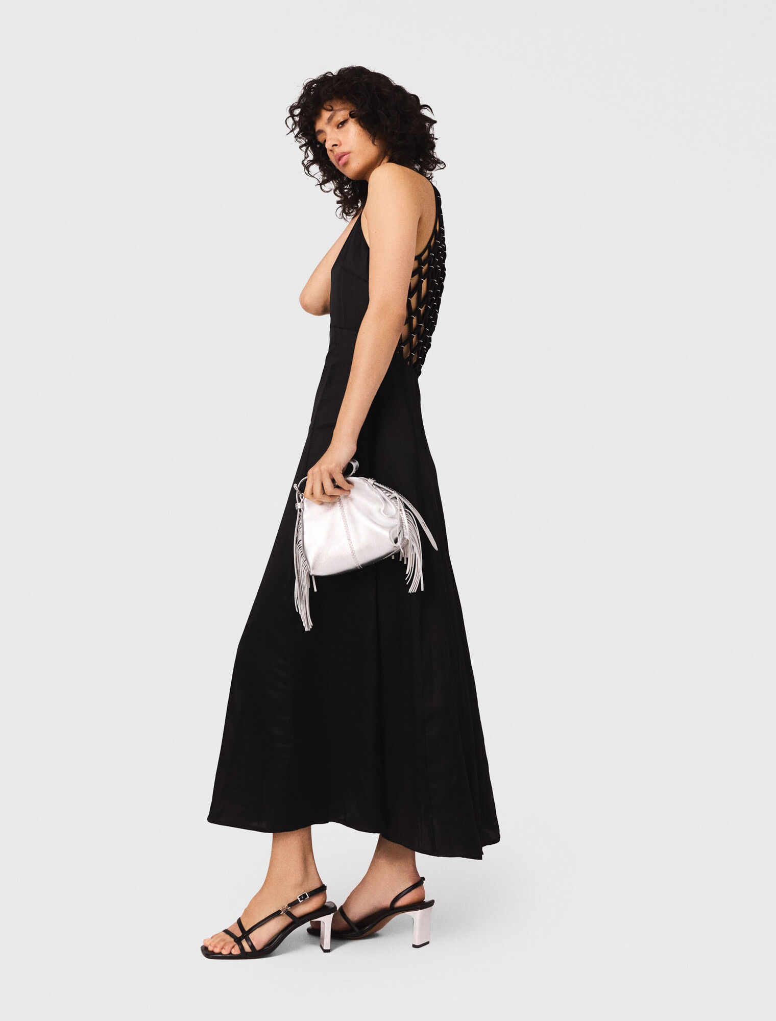 Robe longue fluide avec dos tressé