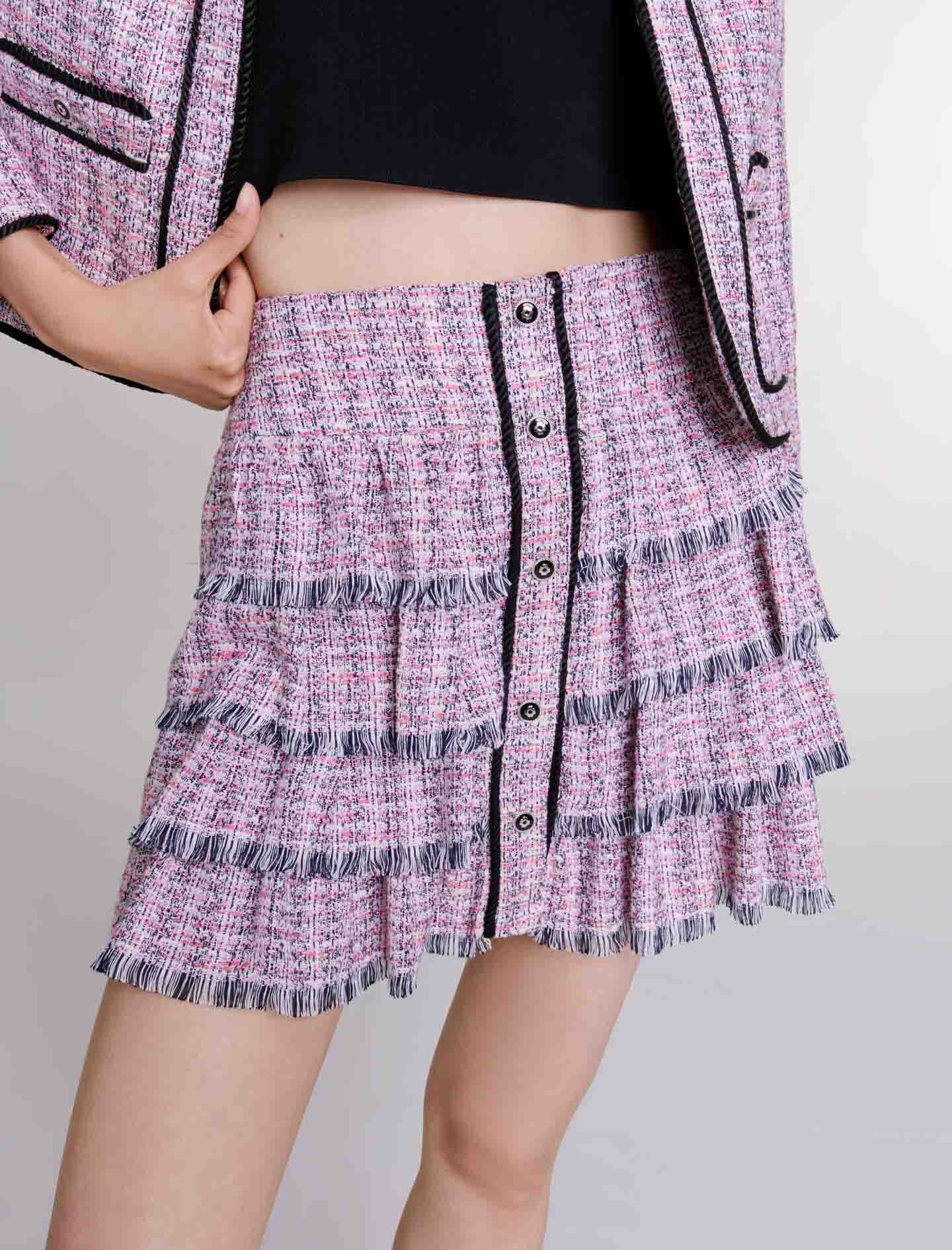 Jupe courte en tweed Jupes courtes Maje