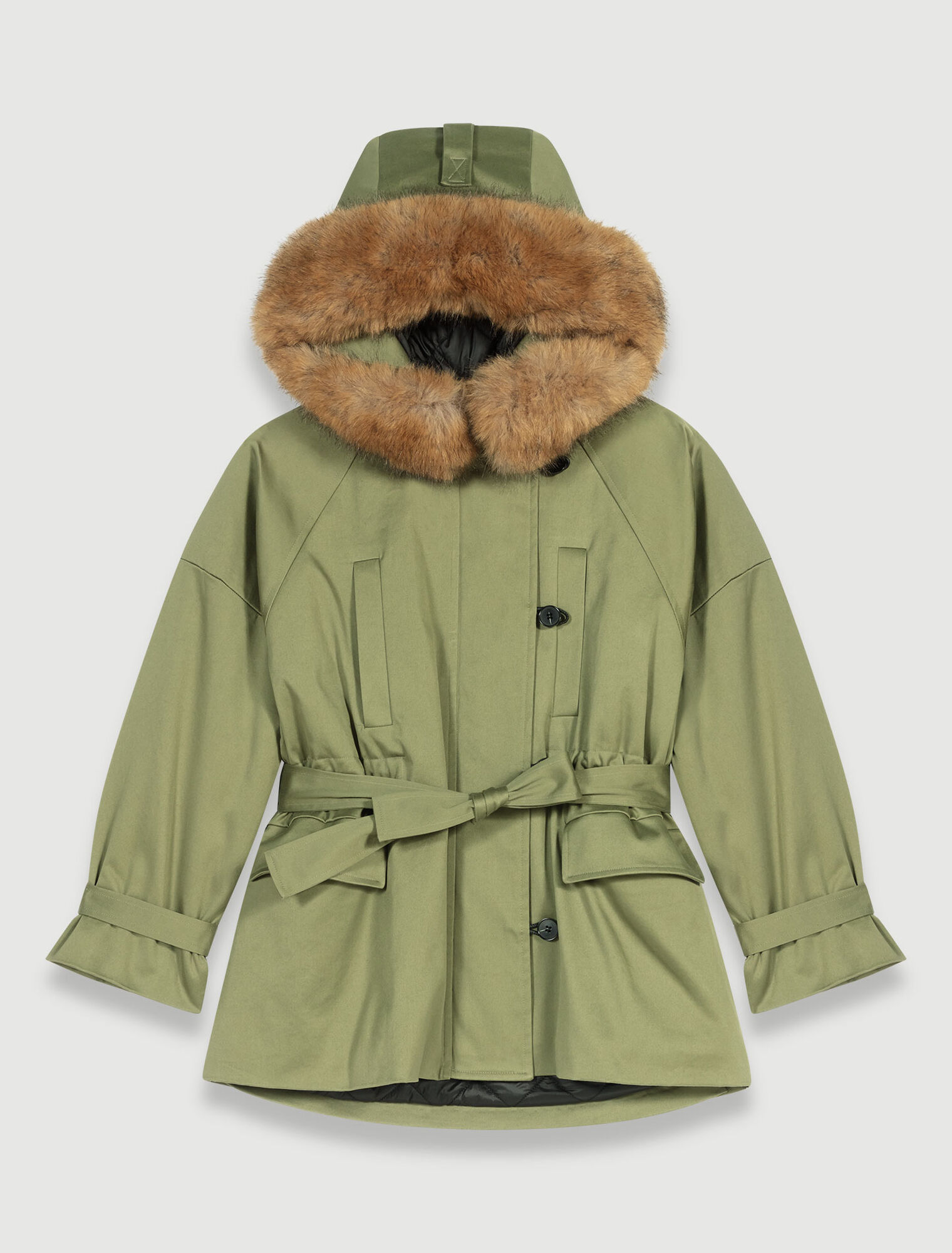 Parka courte à capuche