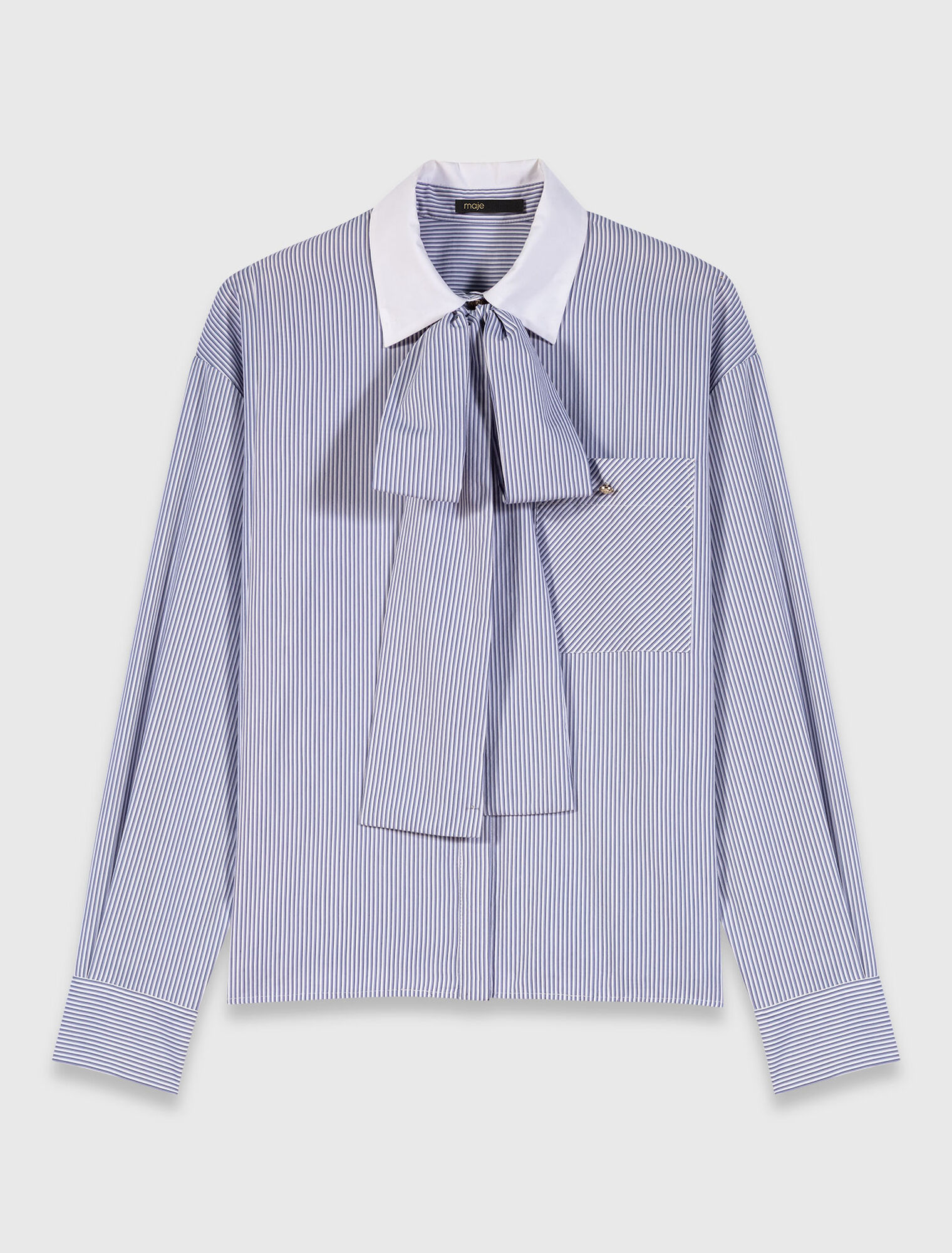Chemise lavalliere rayée