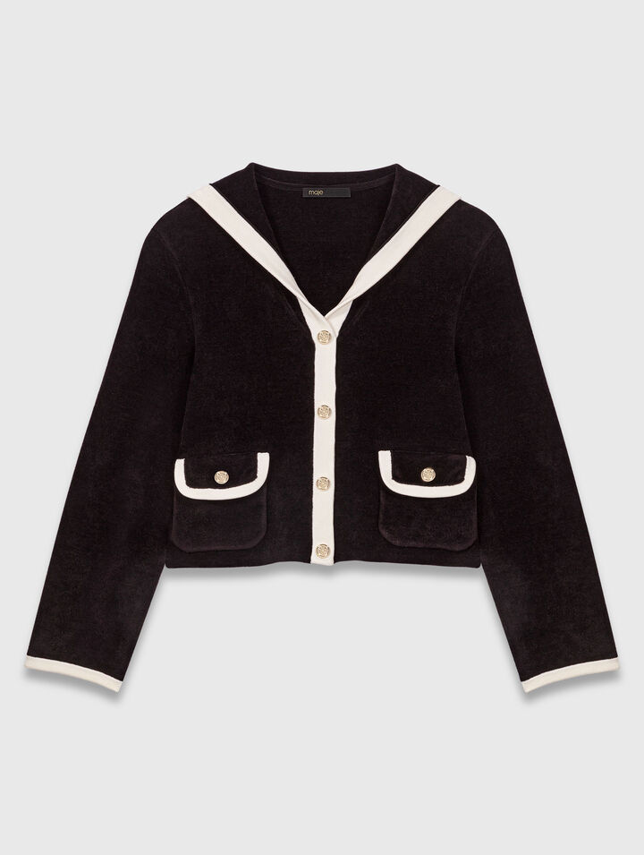 Cardigan effet velours