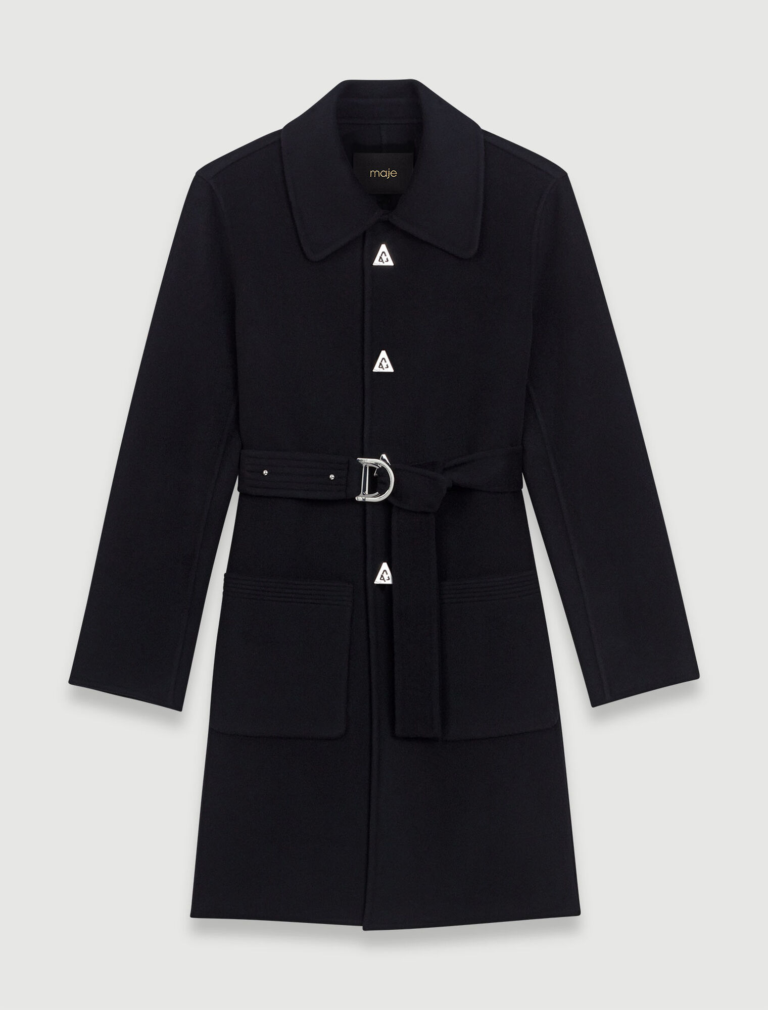 Manteau mi-long ceinturé