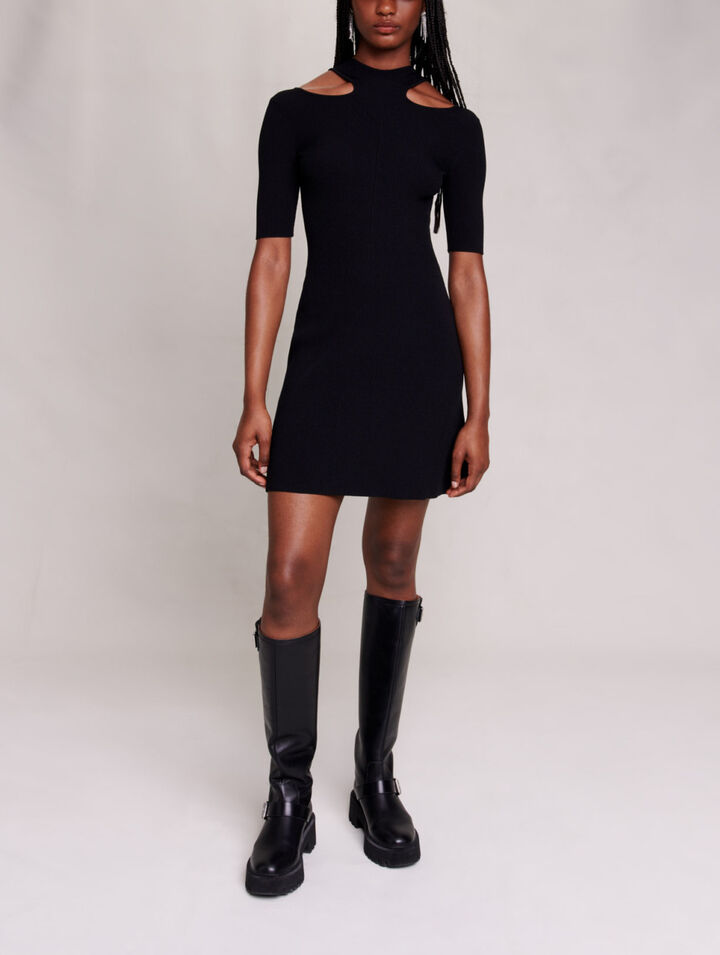 Robe courte ajourée
