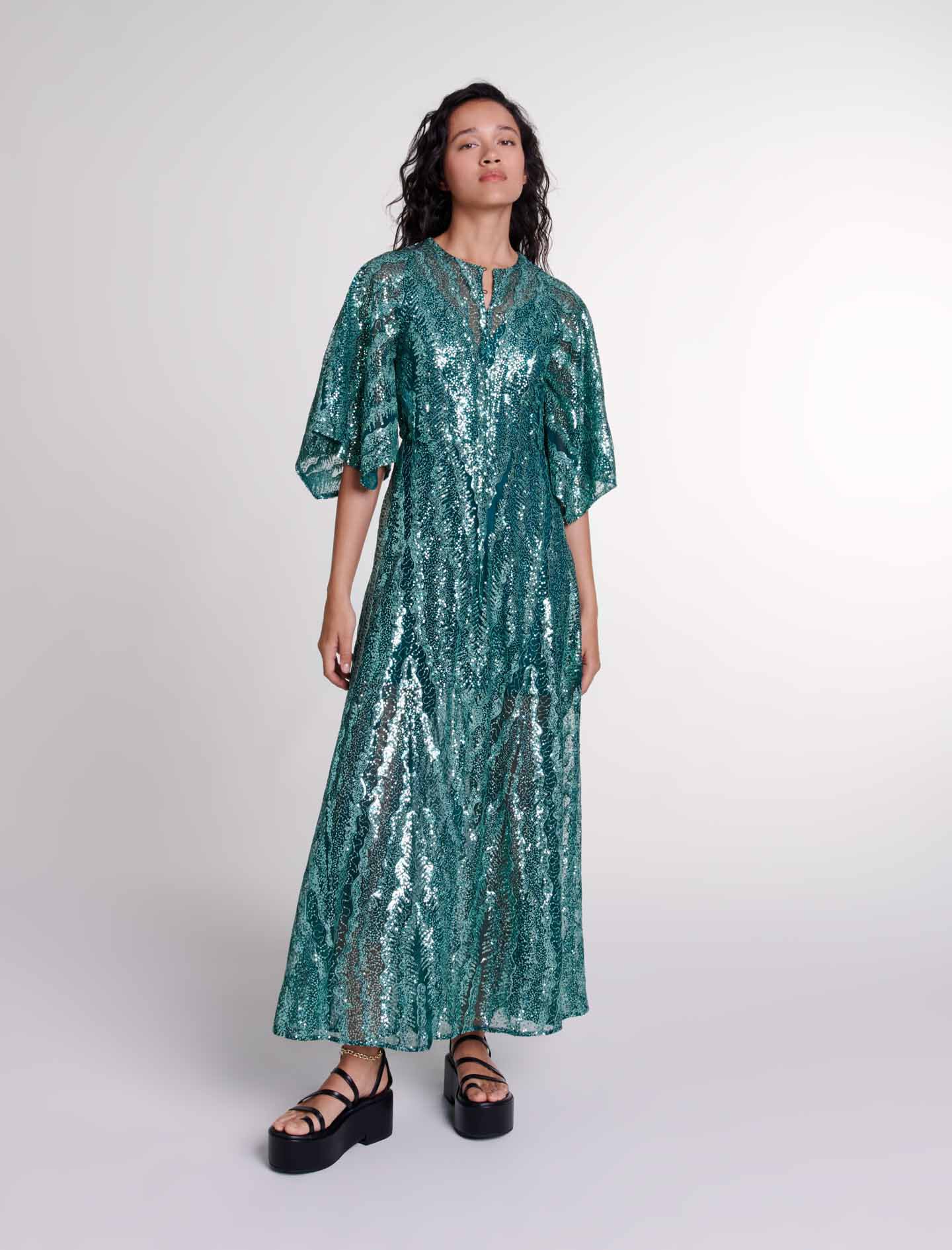 Robe longue sequins
