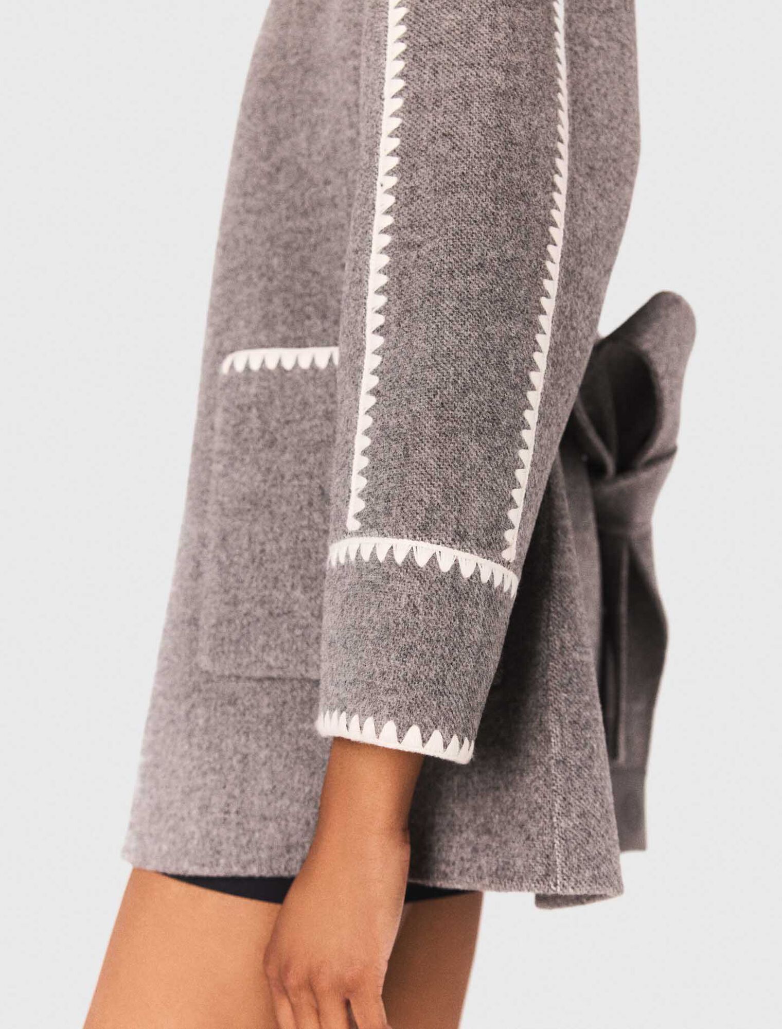 Manteau court double face