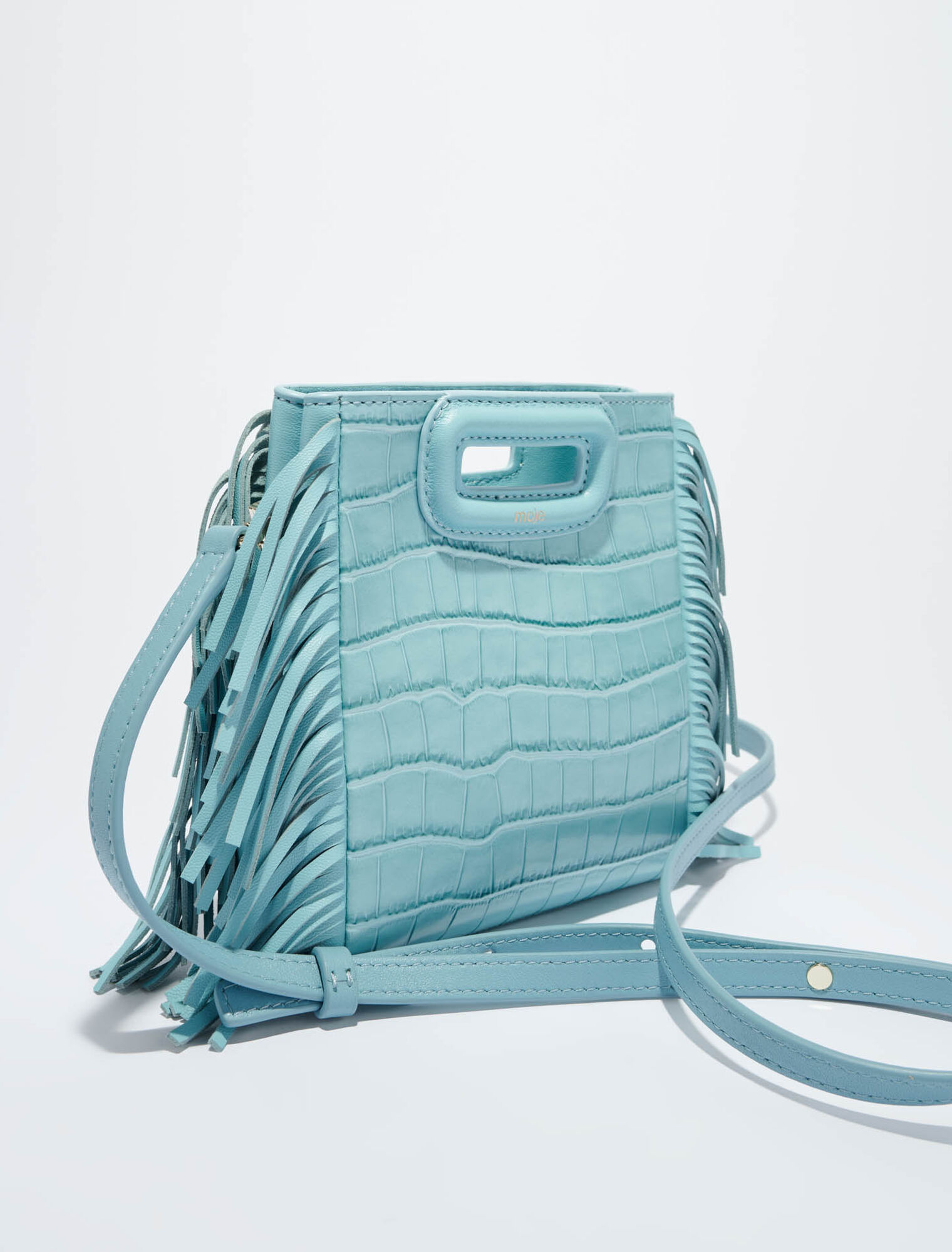 Sac M Mini en cuir effet croco