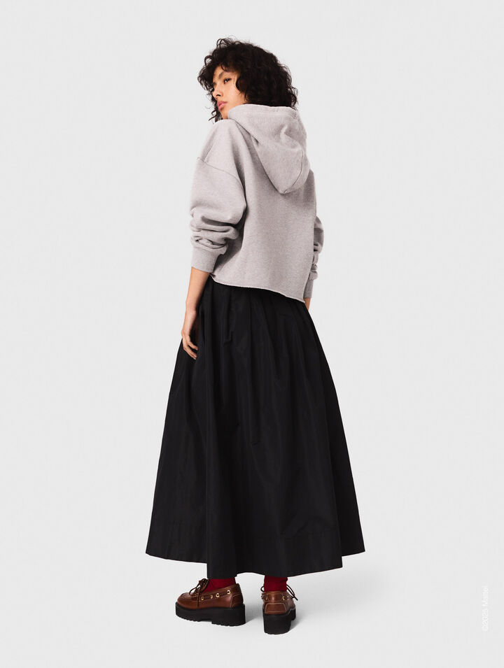 Sweatshirt crop avec logo brodé