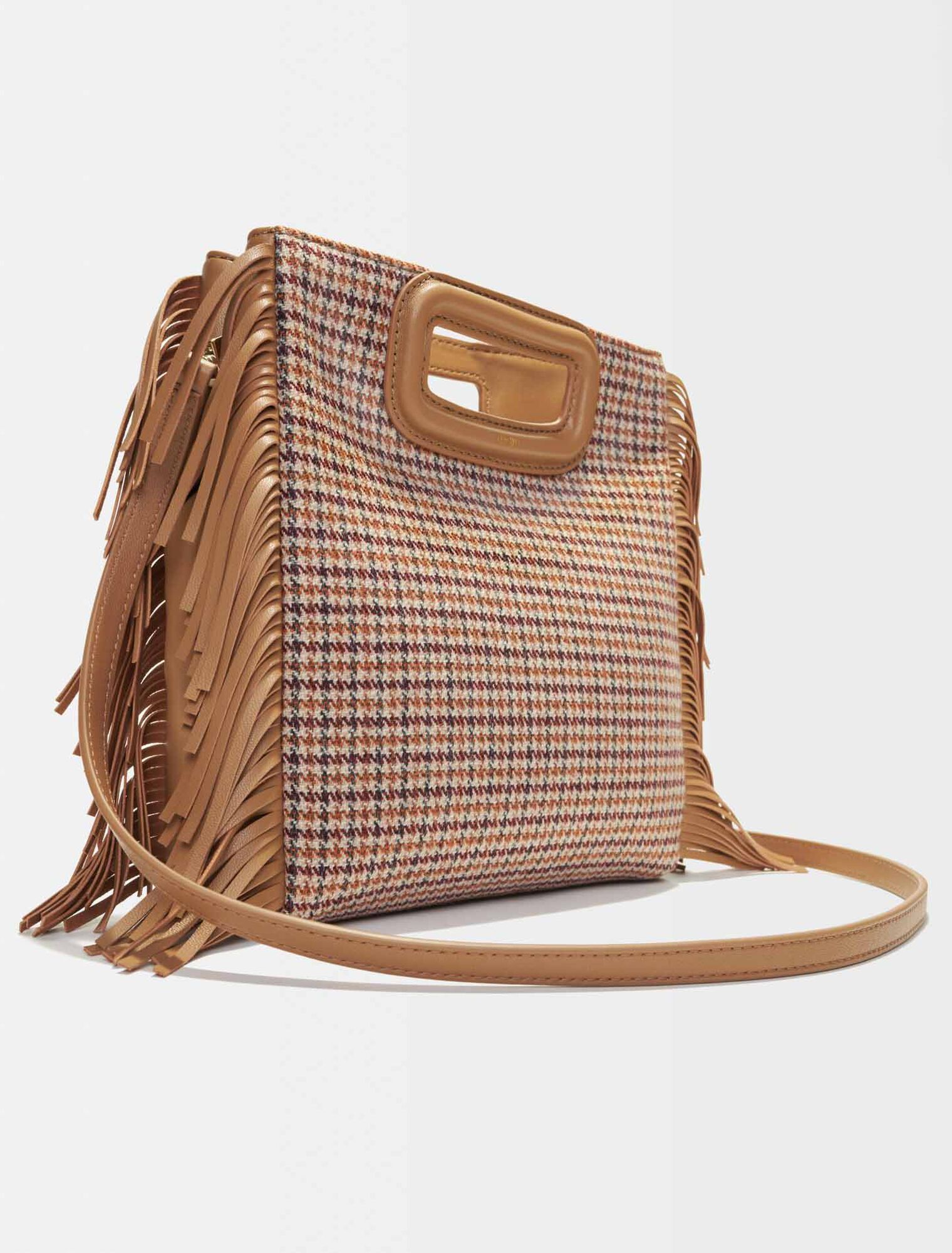Sac M en toile à motifs pied-de-poule
