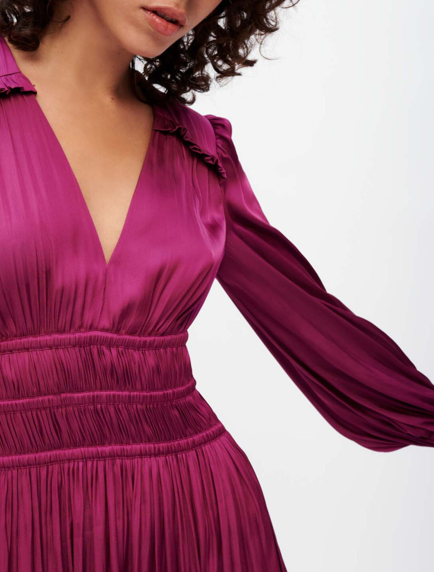 Robe en satin fluide