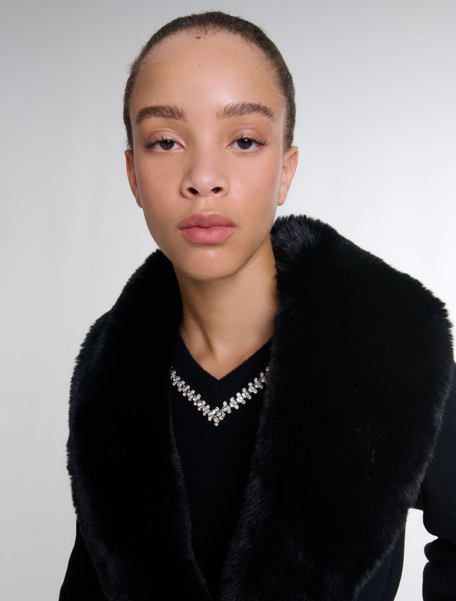 Manteau mi-long double face