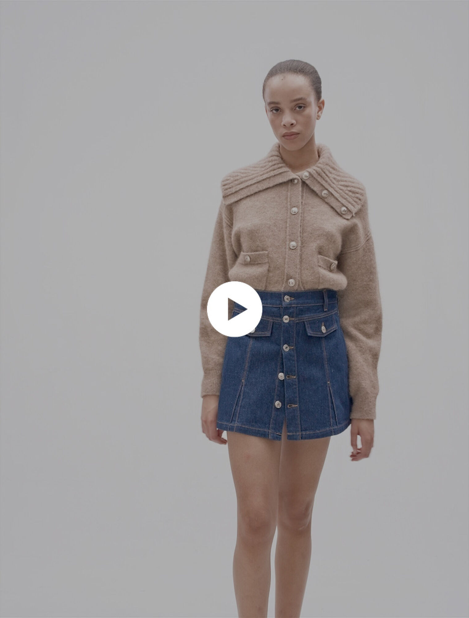 Short trompe l'œil en denim