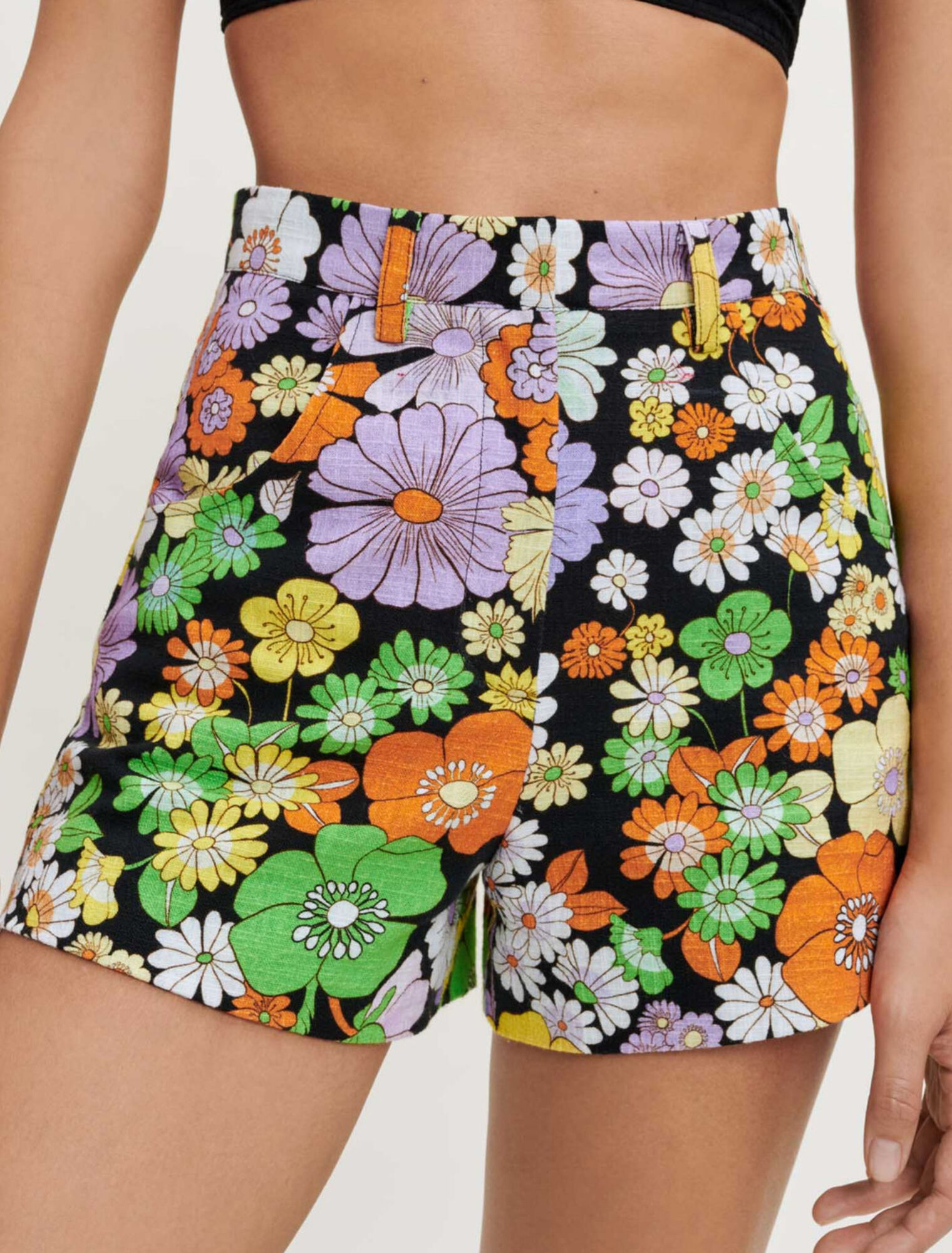 Short imprimé fleurs 70's