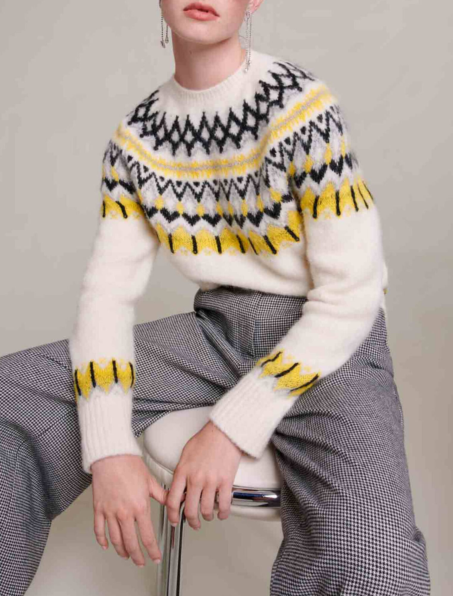 Pull en laine jacquard