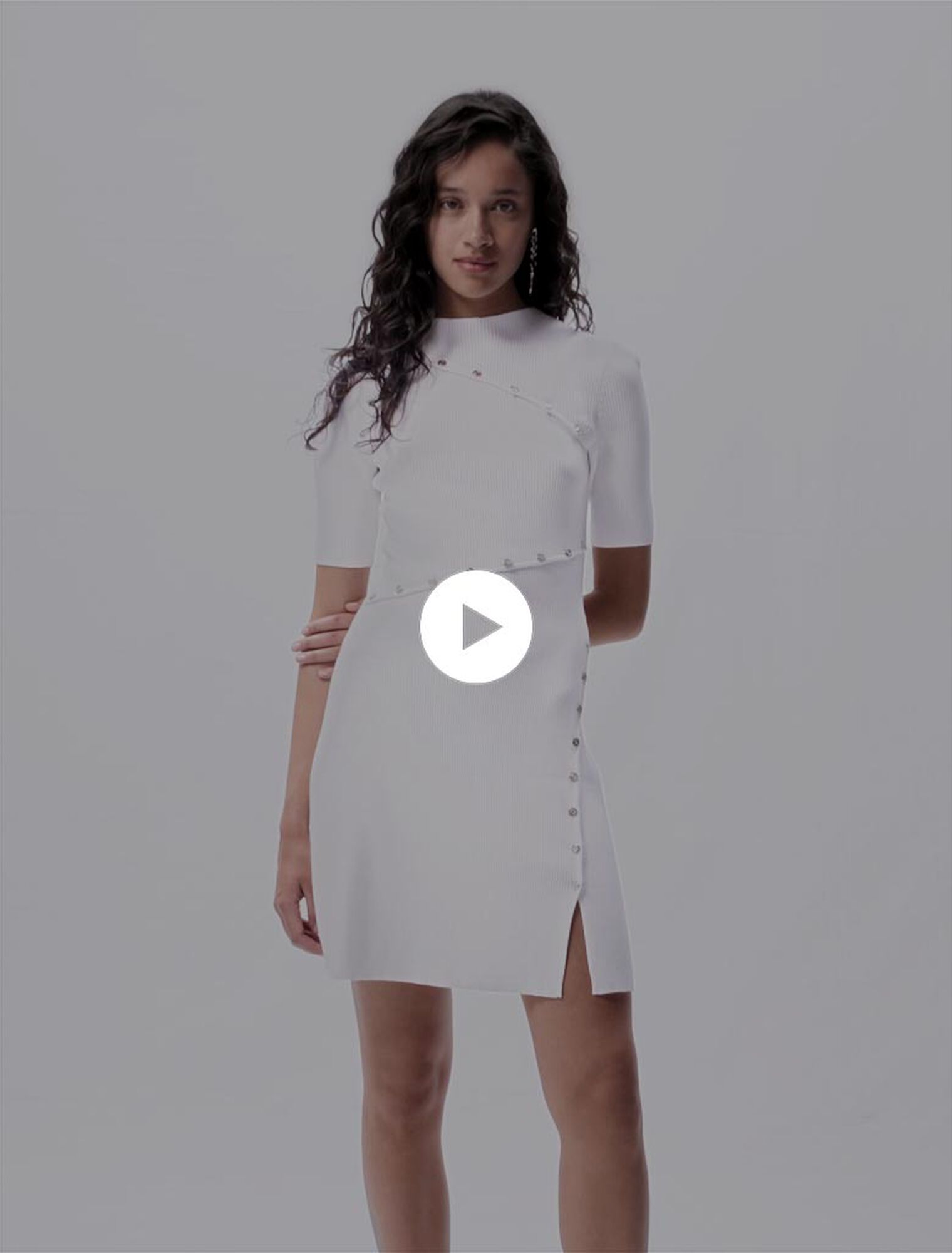 Robe courte en maille