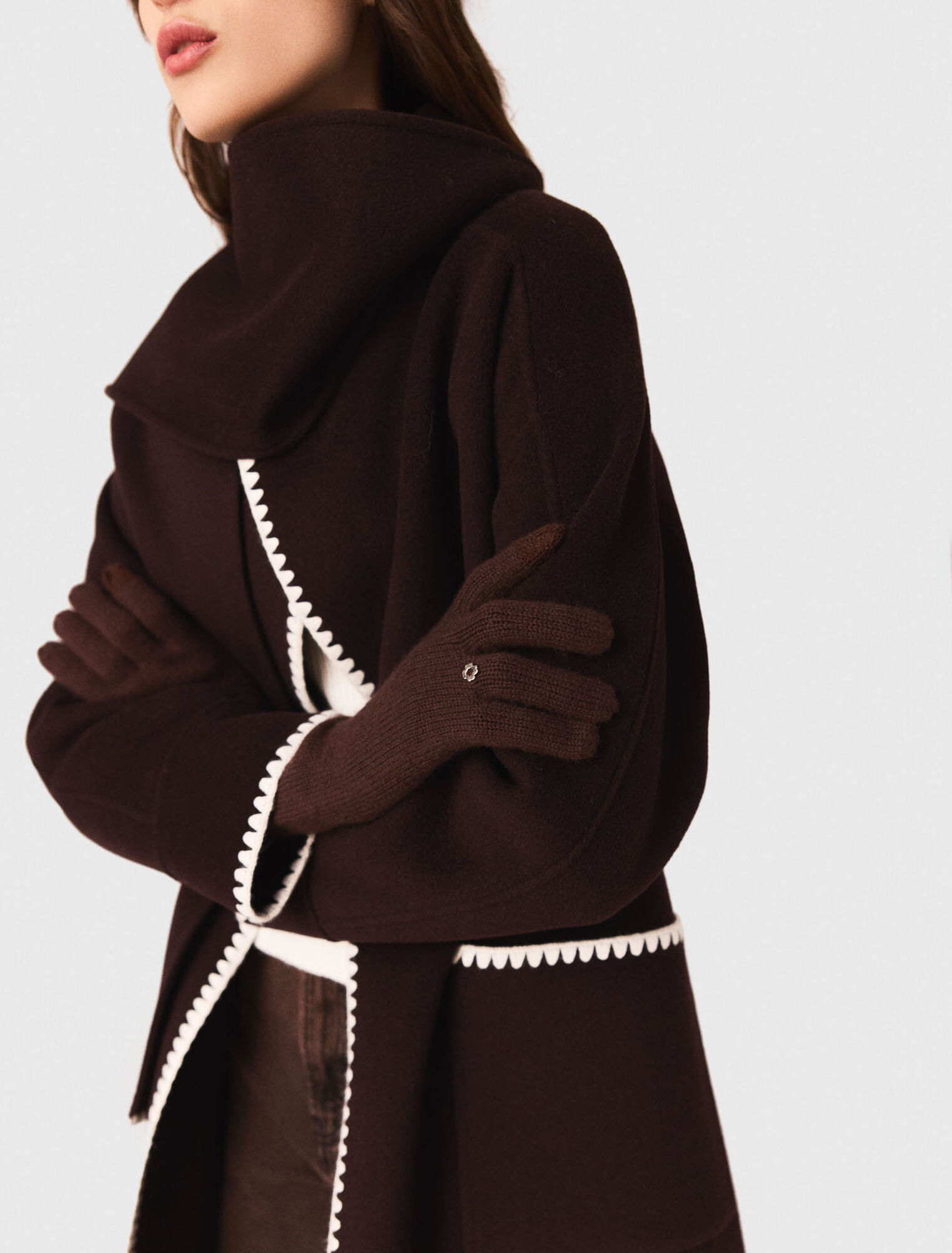 Gants longs en laine et cachemire