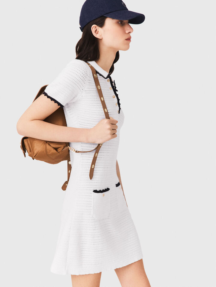 Robe polo en maille avec crochet