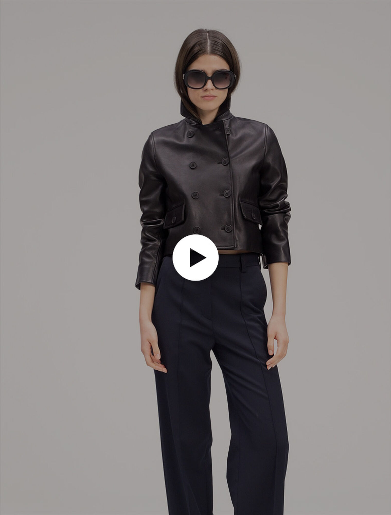 Pantalon de tailleur avec pli