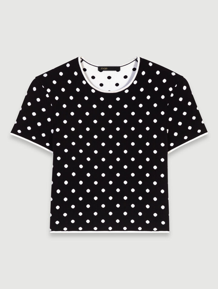 Top en maille jacquard 