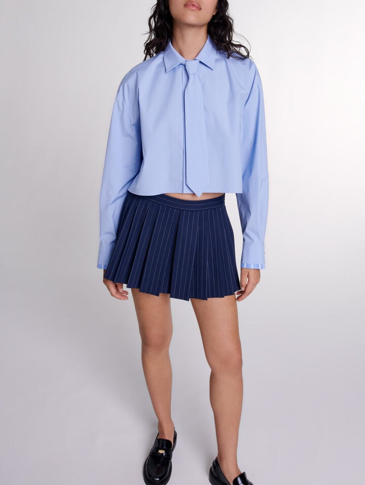 Short trompe l'&oelig;il &agrave; rayures 