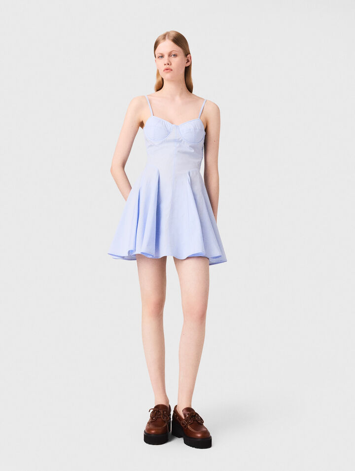 Robe babydoll court en coton