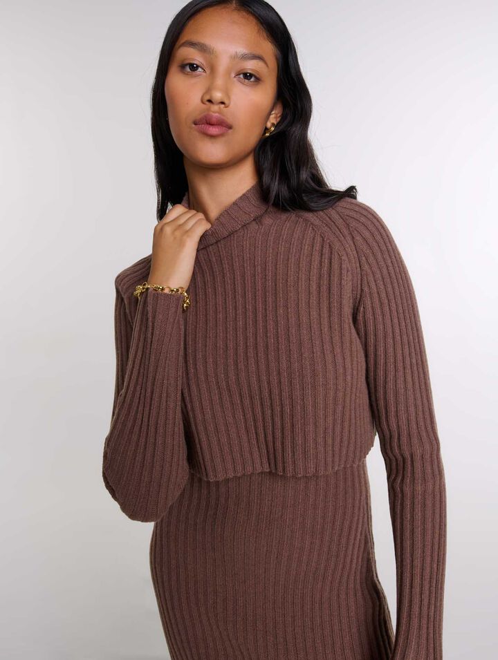 Robe longue 2-en1 en laine