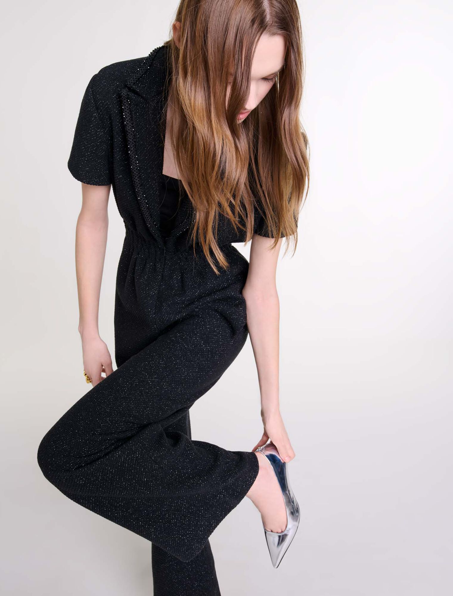 Combinaison pantalon en tweed