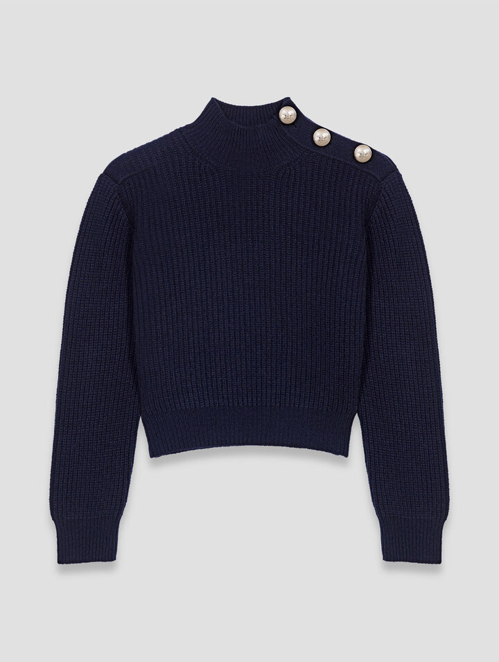 Pull en laine à col roulé