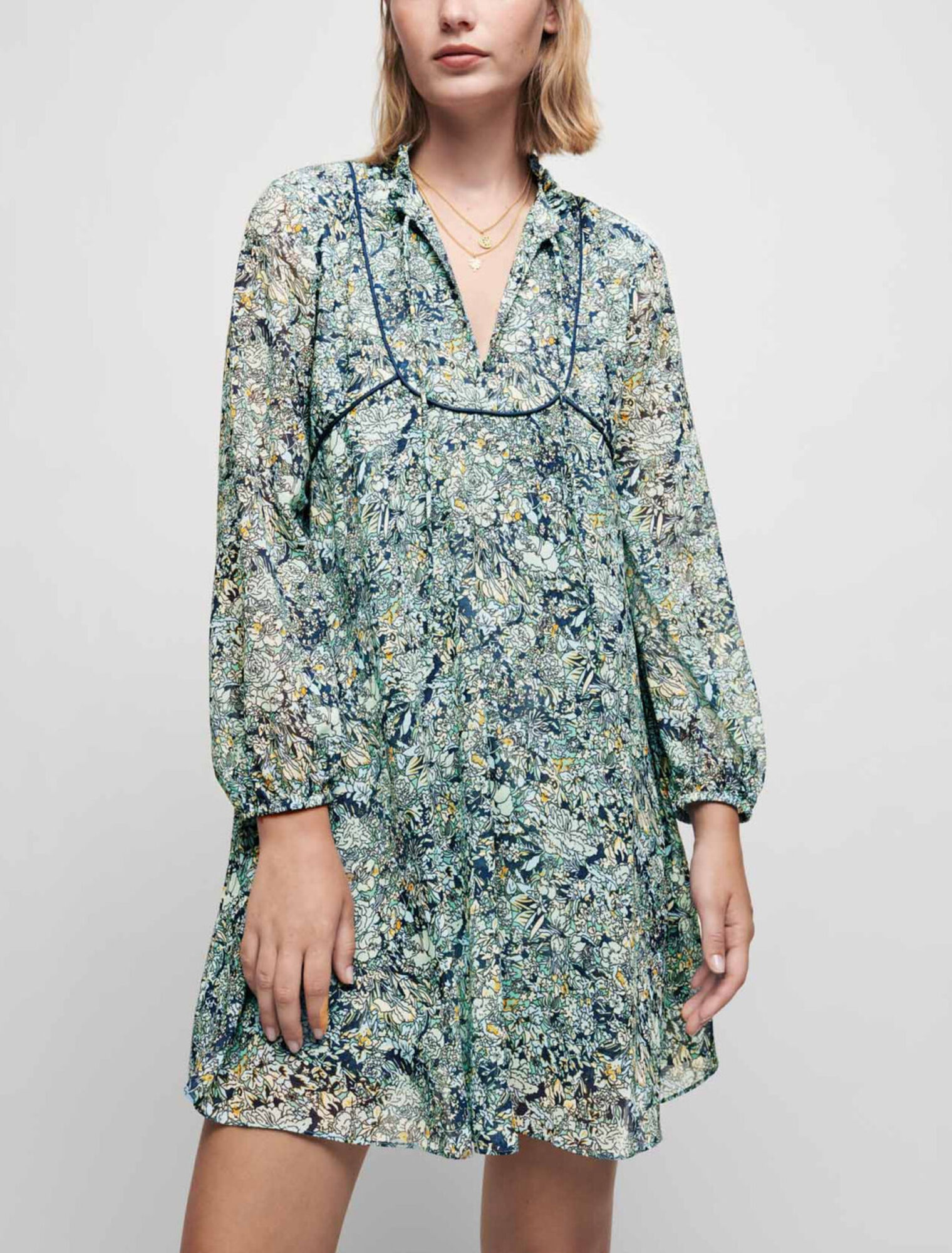 Robe en mousseline imprimée