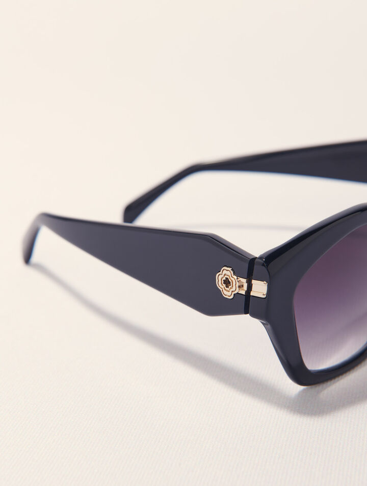 Lunettes cat eye en acétate noir