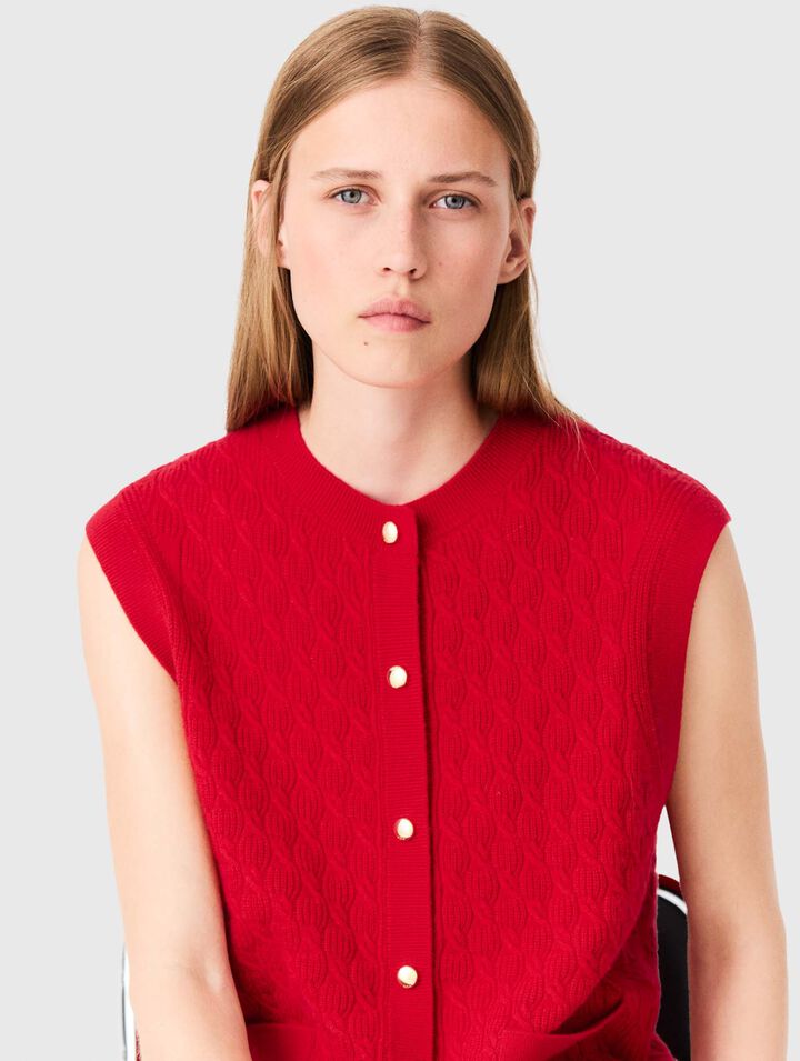 Top sans manches en maille