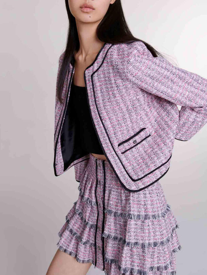 Jupe courte en tweed