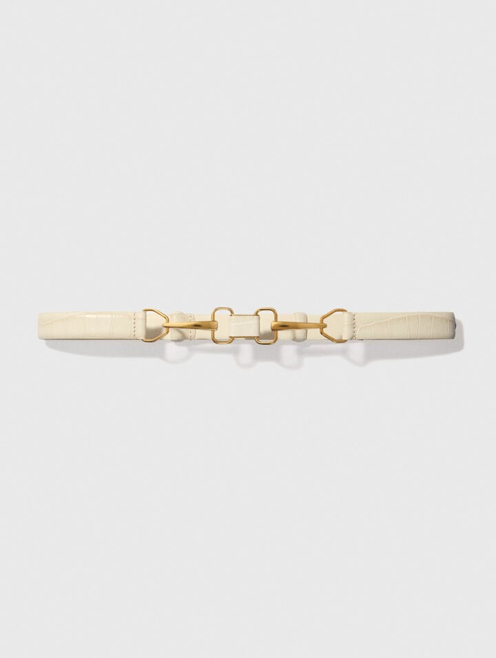 Ceinture en cuir et boucle mors