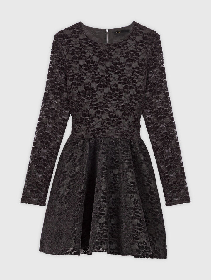Robe longue évasée en velours