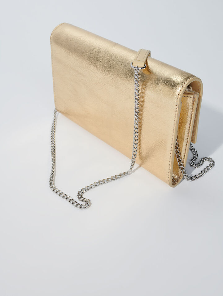 Pochette à chaîne en cuir