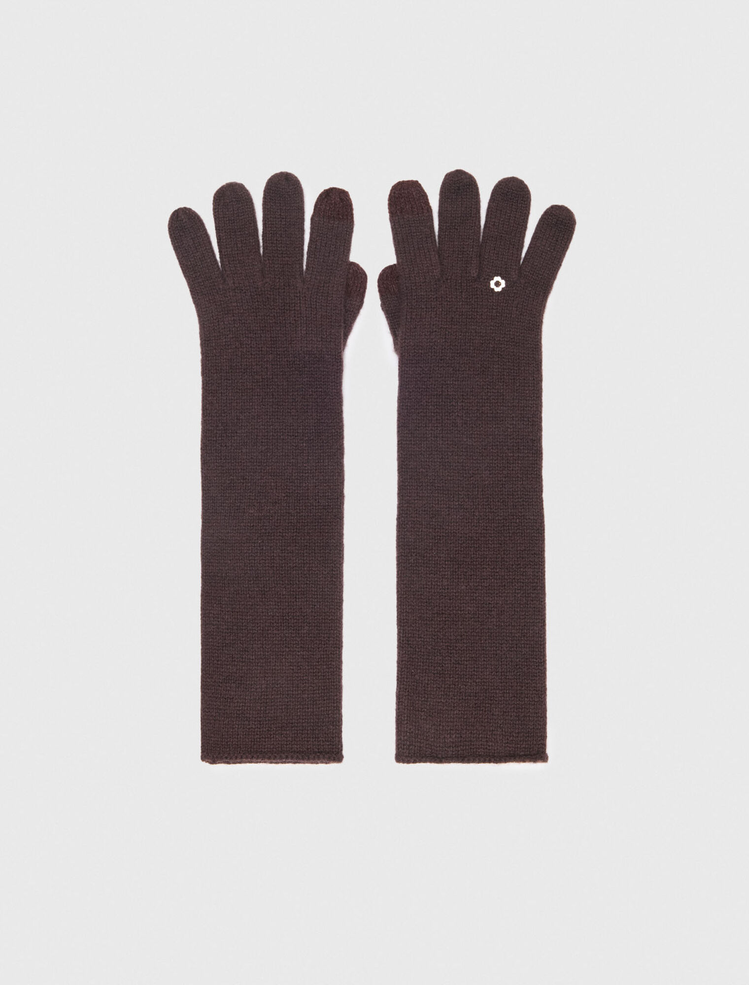 Gants longs en laine et cachemire