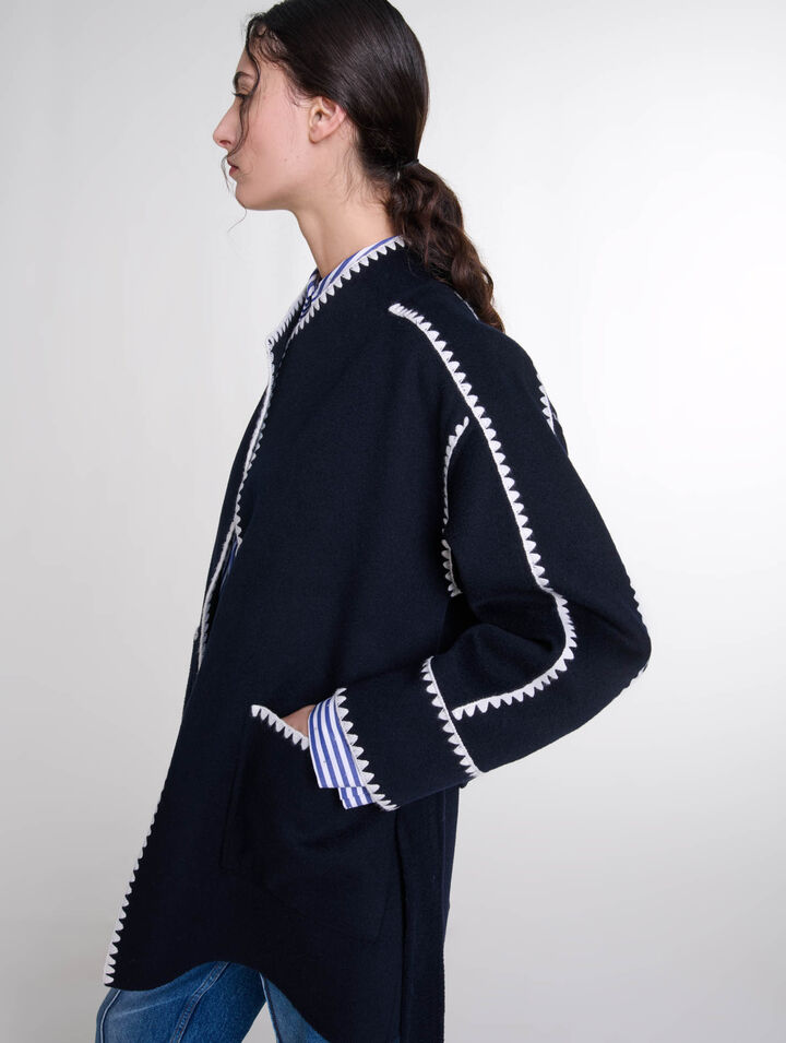 Manteau court double face