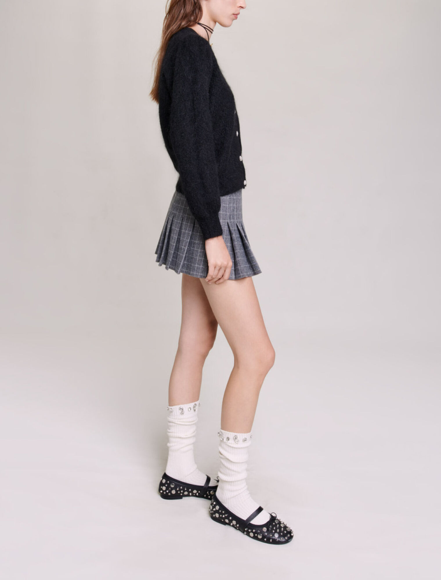 Cardigan en laine et mohair