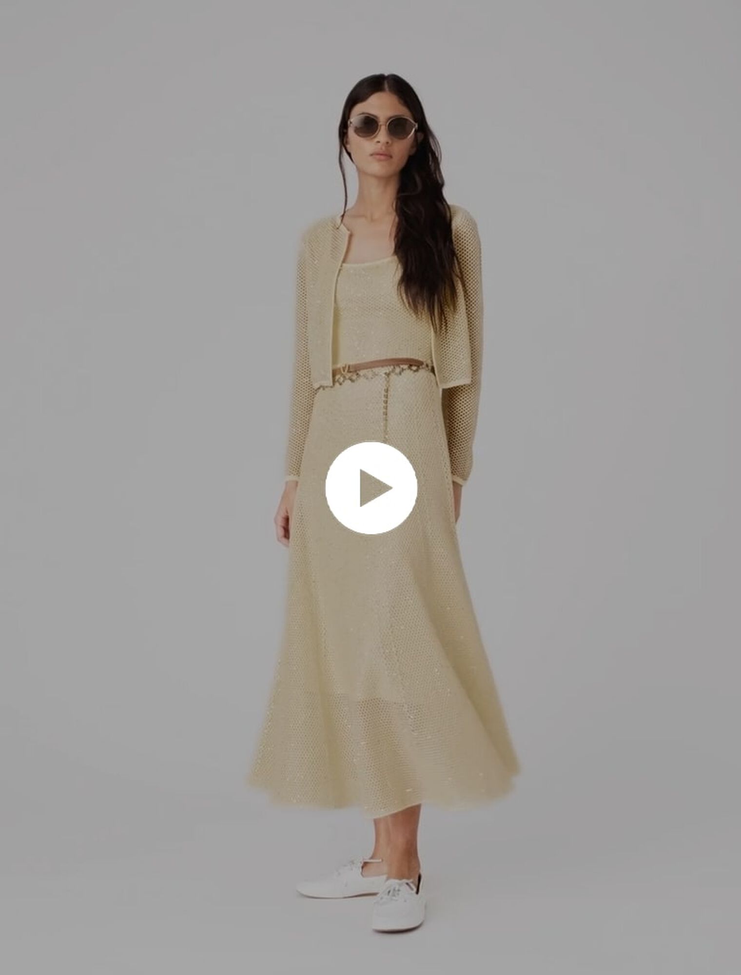 Cardigan en maille strass&eacute;e